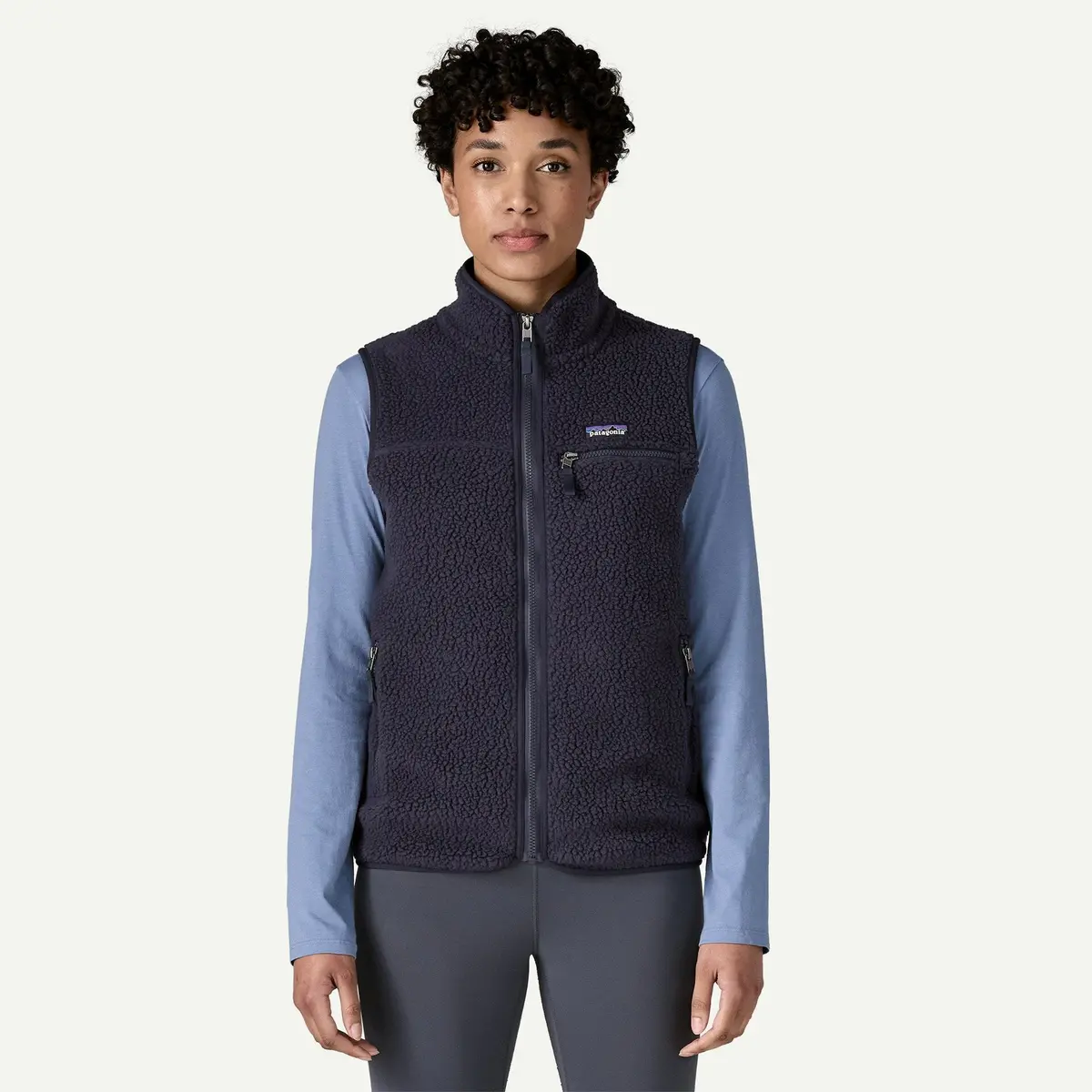 Women's Retro Pile Fleece Vest 1