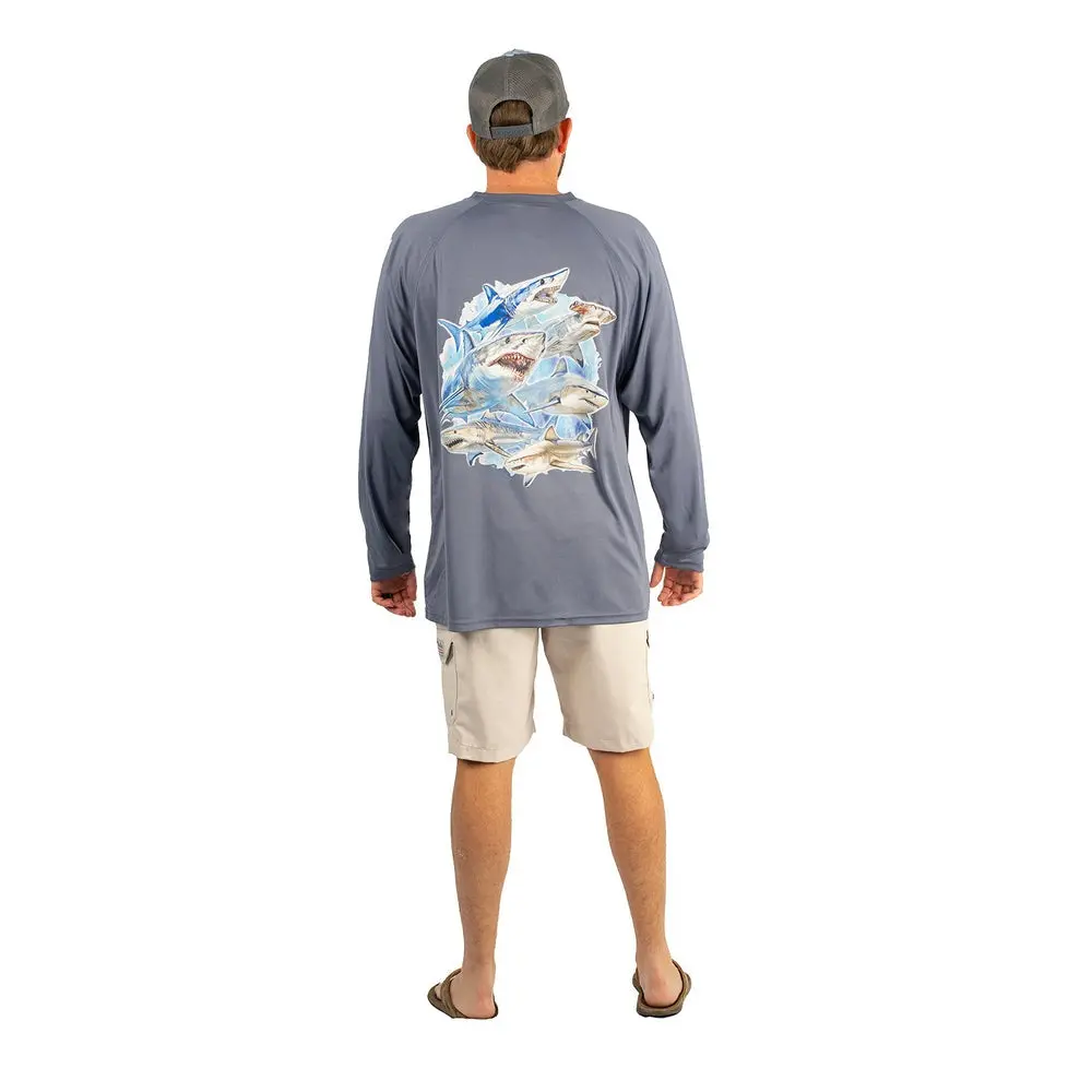 Hook M' Performance Long Sleeve - Shark Slam 4
