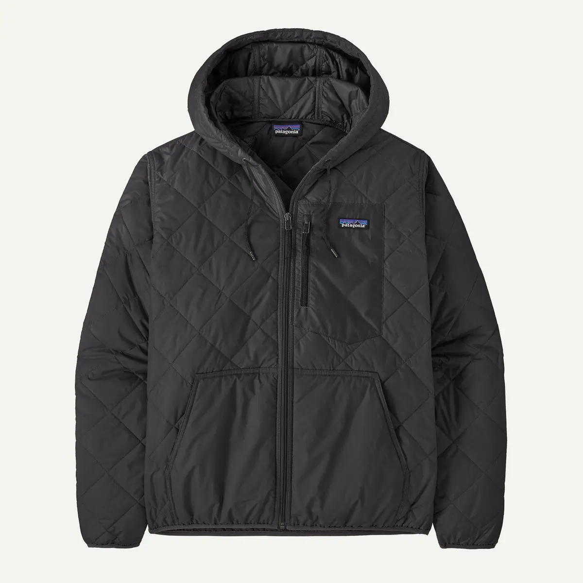 Men's Diamond Quilted Bomber Hoody 1