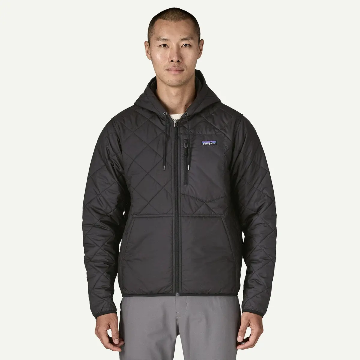 Men's Diamond Quilted Bomber Hoody 2