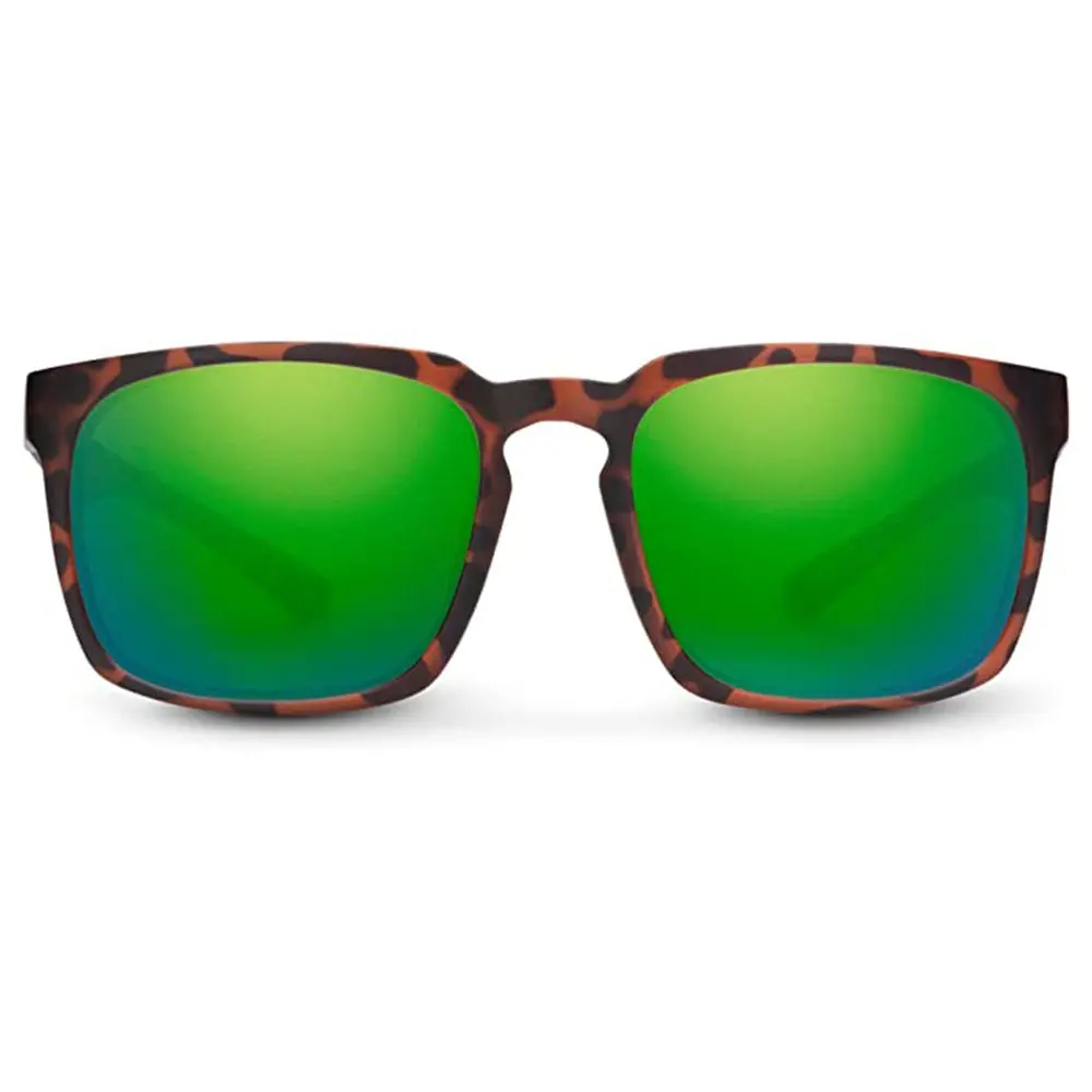 Hundo Matte Tortoise Frame With Polar Green Mirror Lens Polarized Sunglasses 2