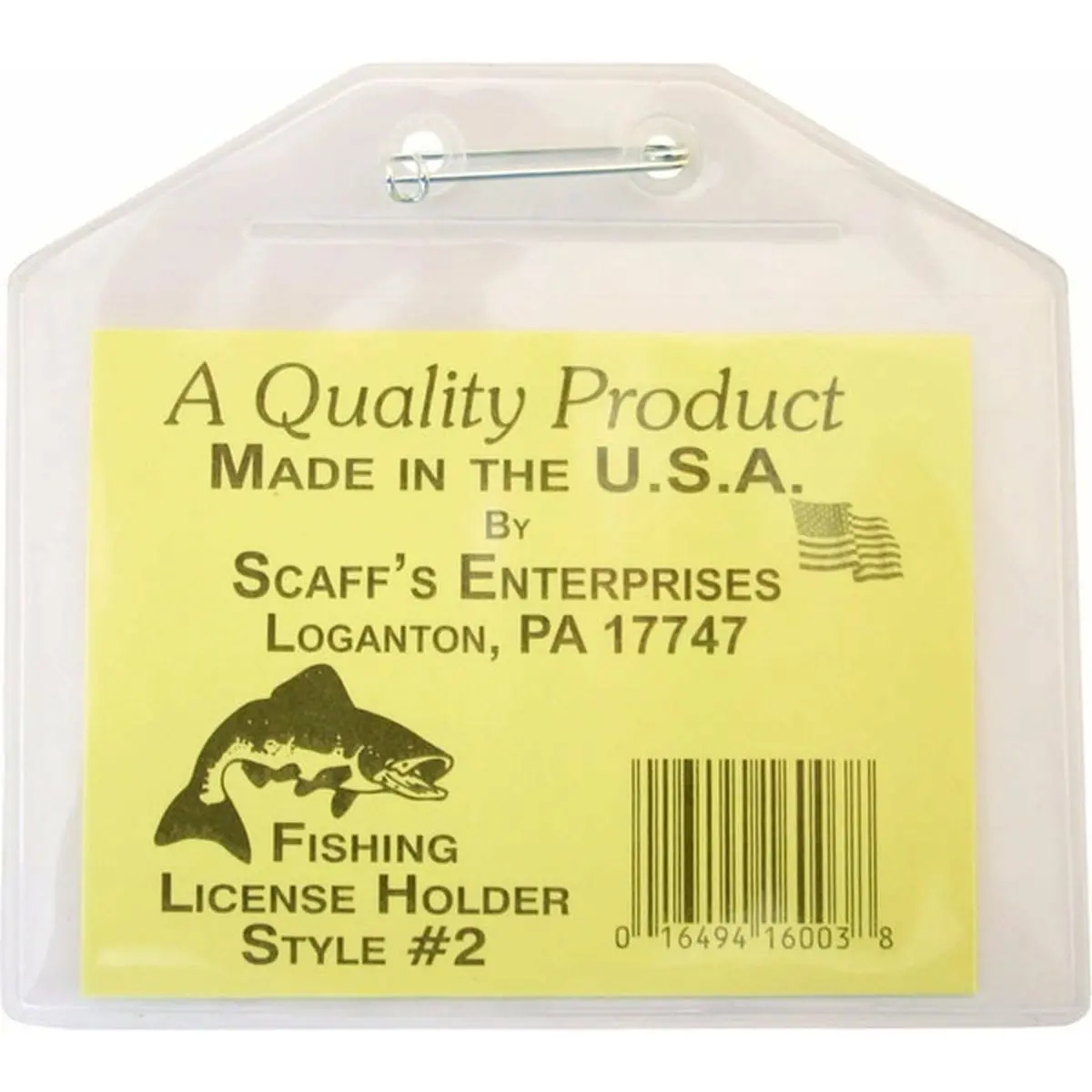 Clear Fishing License Holder #2 1