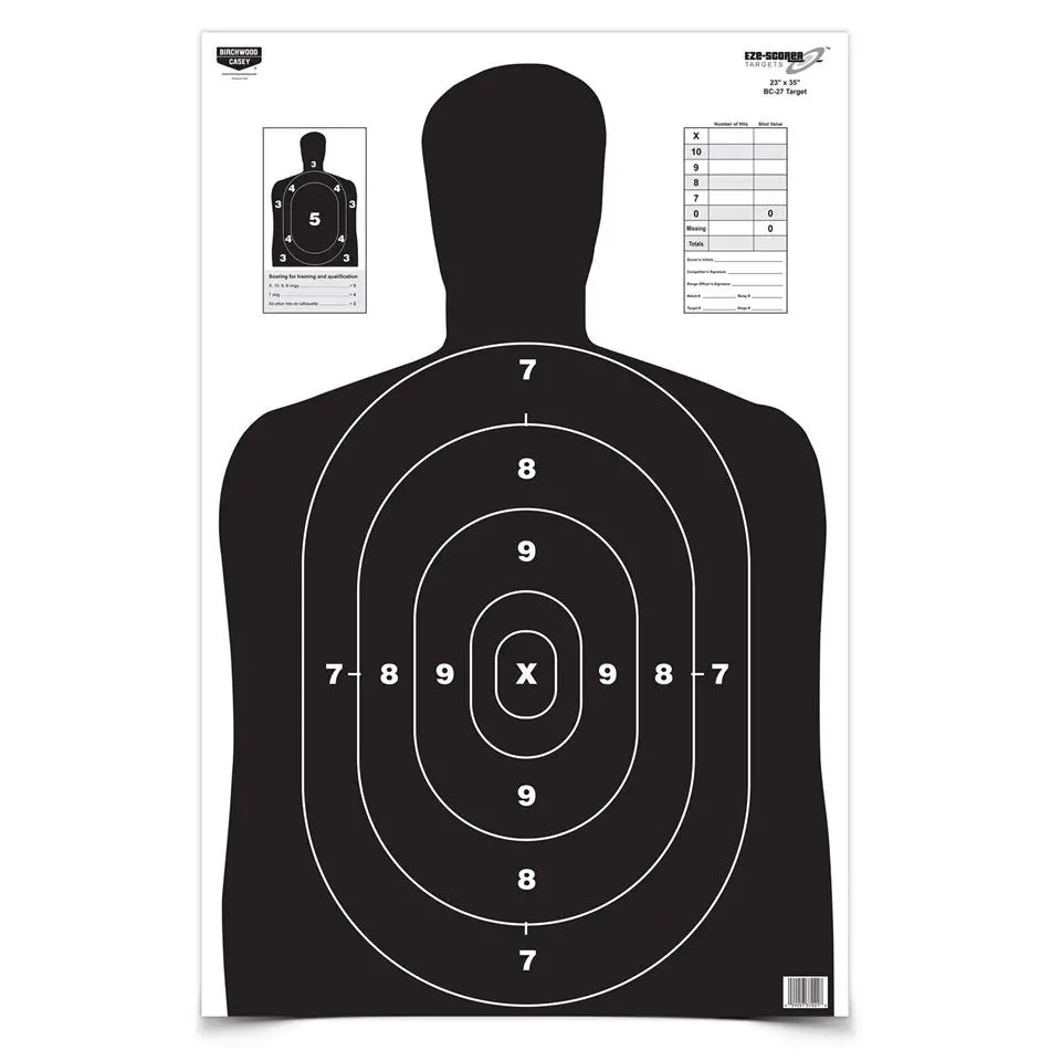 Eze-Scorer 23 X 35 Bc-27 Black Target (1Pk) 1