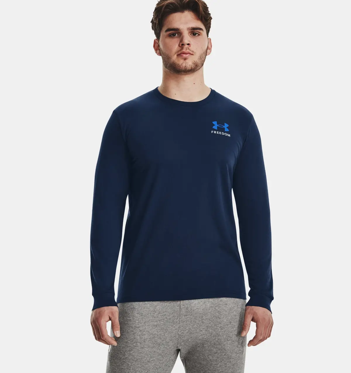 Men`S Ua Freedom Flag Long Sleeve T-Shirt 1