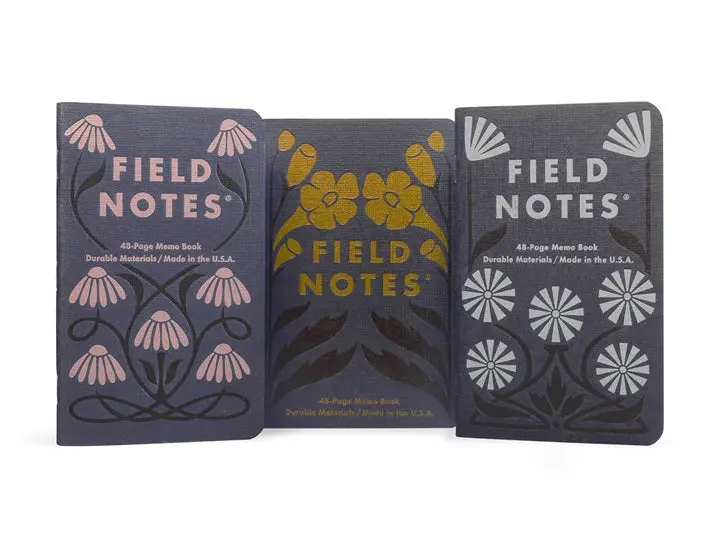Fall Flowers Ruled Paper Memo Book 3-Pack 1