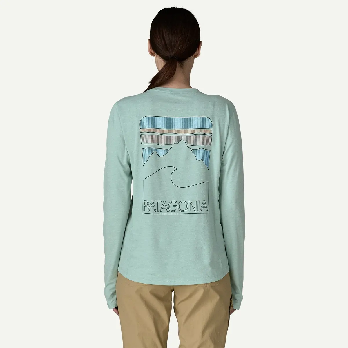 Women's Long-Sleeved Capilene Cool Peak Visions Sun Shirt 3