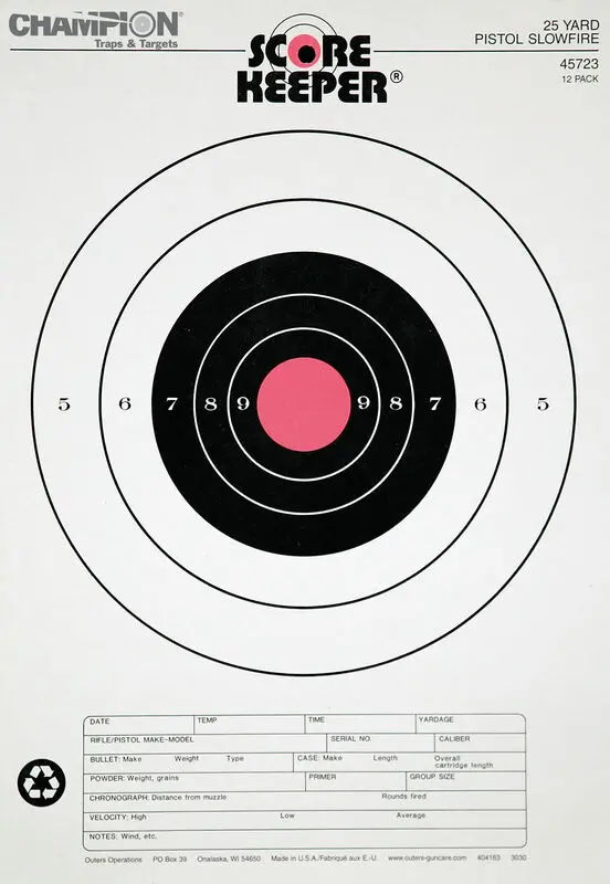 Score Keeper Flourcent Orange And Black Bull Targets 1