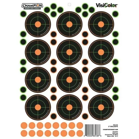 Visicolor Self Adhesive 2" Bullseye Target (5Pk) 1