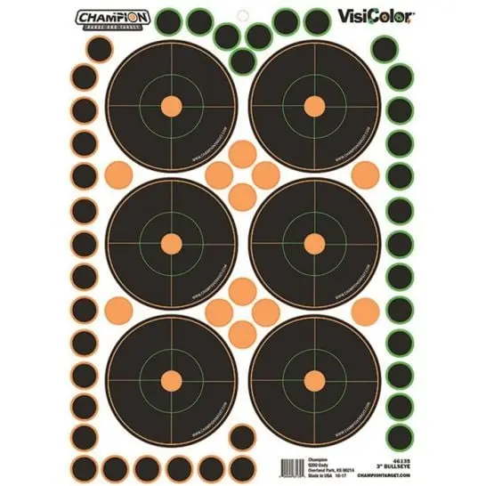 Visicolor 3" Self Adhesive Bullseye Target (5Pk) 1