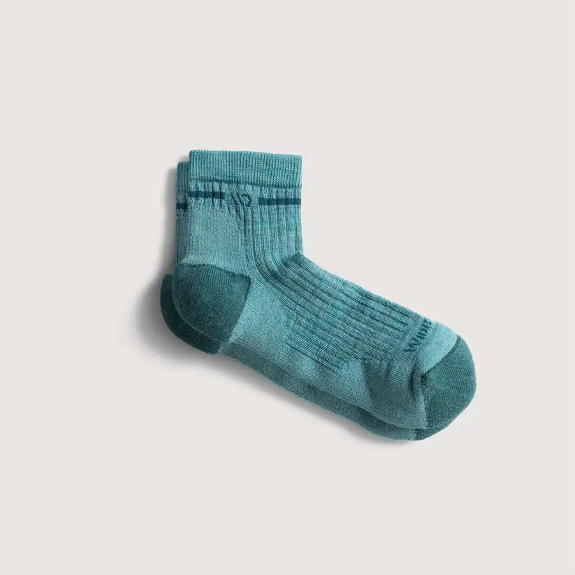 Women's Single Stripe Cushioned Quarter Sock 1