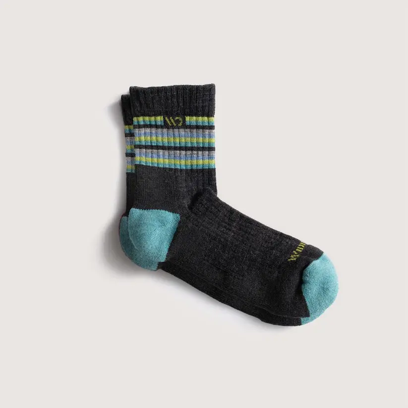 Women's Multi Stripe Cushioned Quarter Sock 1