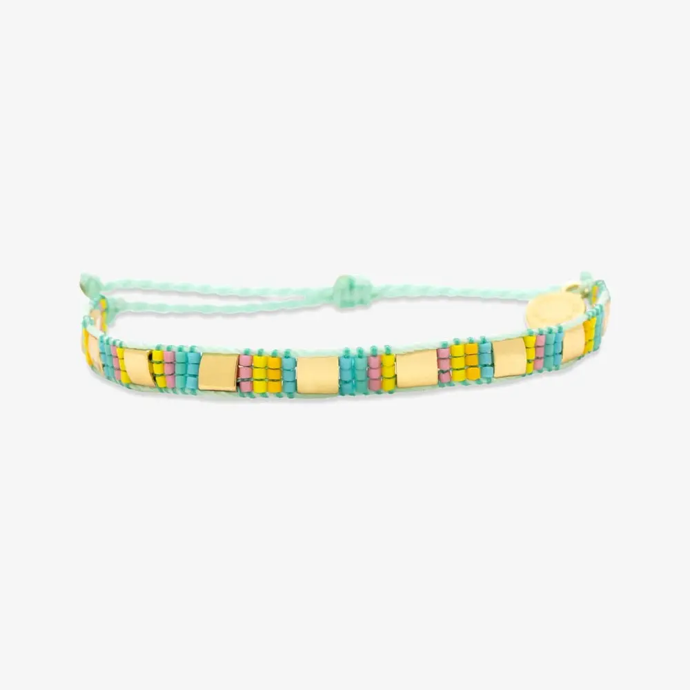 Sunset Beach Woven Bead Bracelet 1