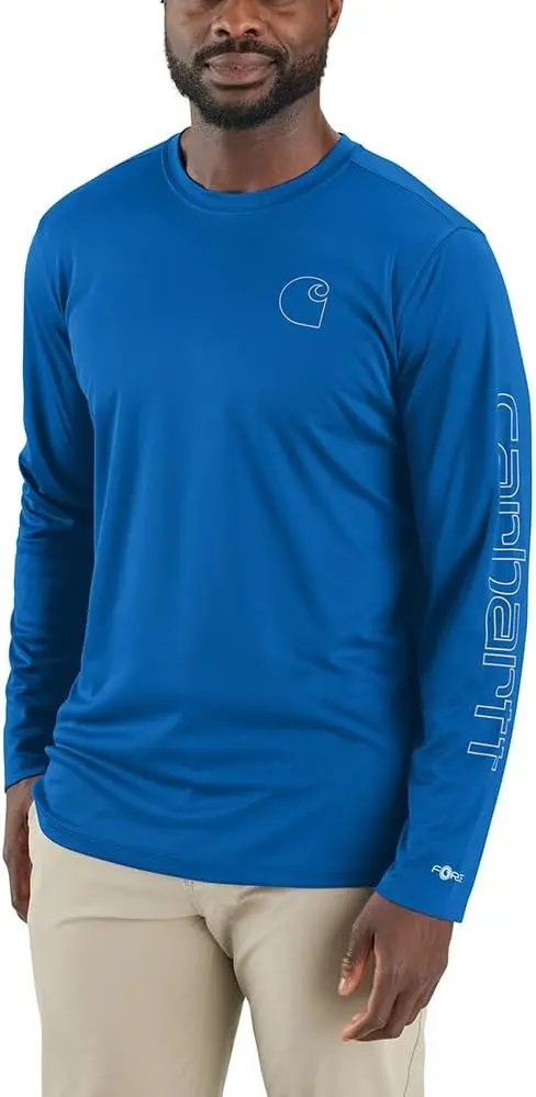Men's Force Sun Defender Lightweight Long-Sleeve Logo Graphic T-Shirt 1