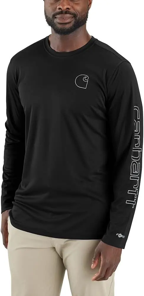 Men's Force Sun Defender Lightweight Long-Sleeve Logo Graphic T-Shirt 1