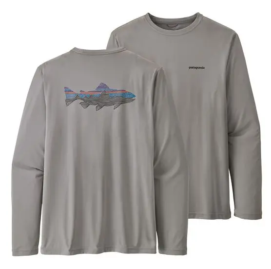 Men's Long-Sleeved Capilene Cool Daily Fish Graphic Shirt 1