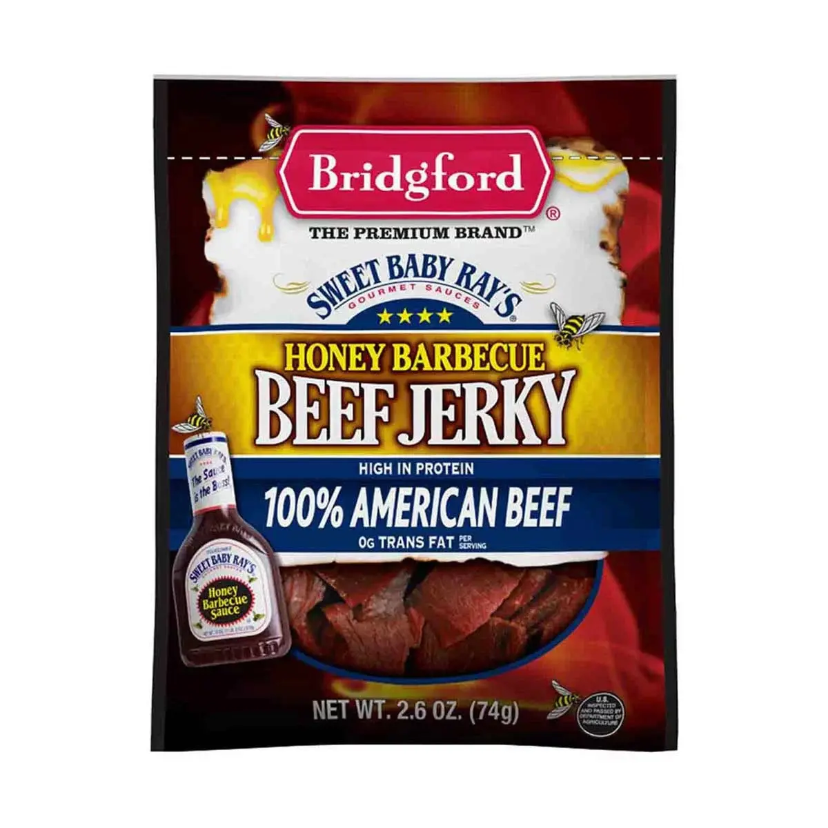 Honey Bbq Beef Jerky 3.25Oz. 1