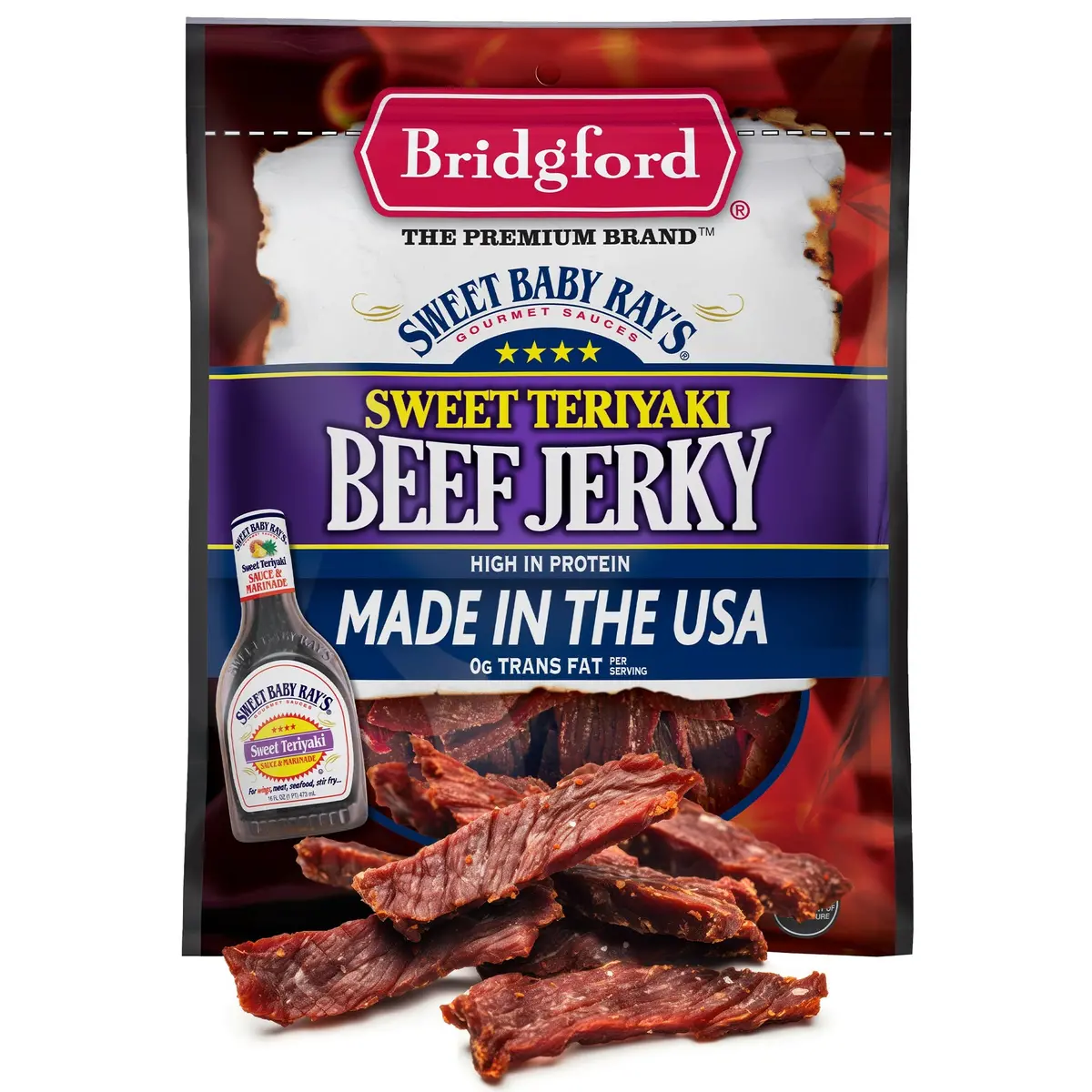 Sweet Teriyaki Jerky 3.25Oz. 1