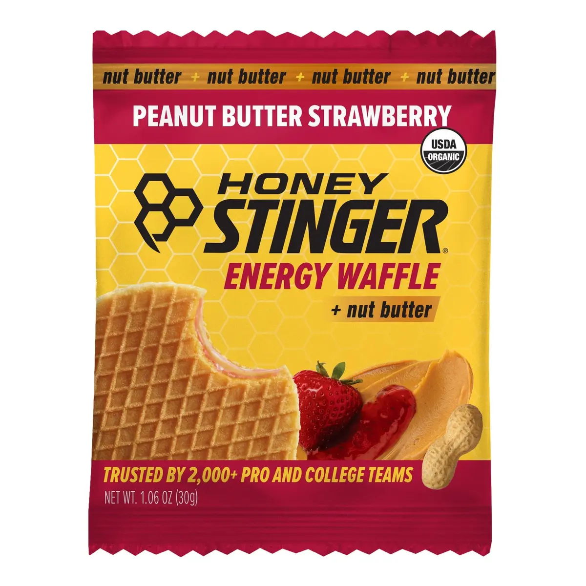 Energy Waffle - Peanut Butter Strawberry 1