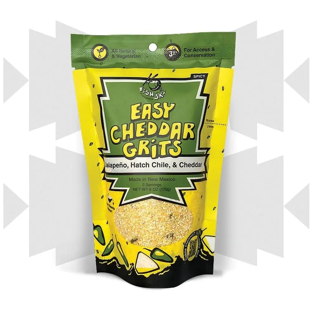 Jalapeno Hatch Green Chiili Cheddar Yellow Corn Grits 1