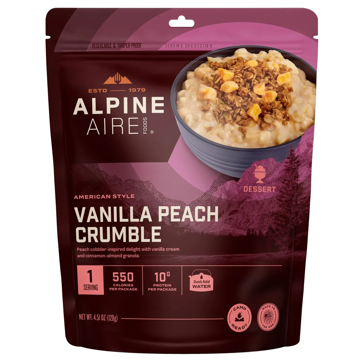 Vanilla Peach Crumble - 1 Serving 1