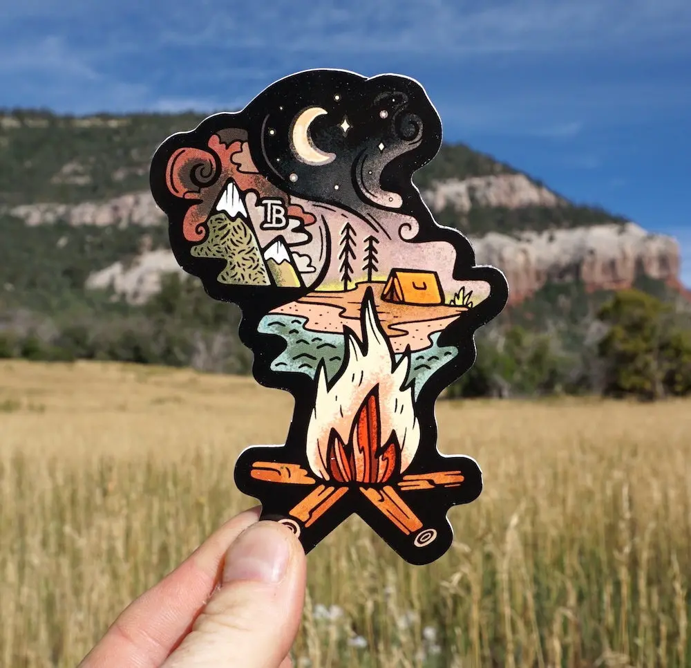 Campfire Dreaming Sticker 1