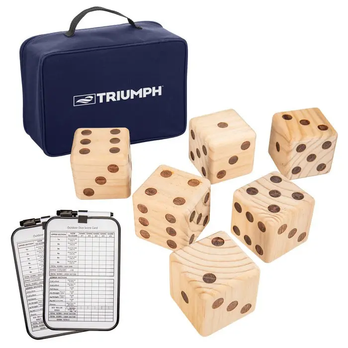 Giant Wooden Lawn Dice 1