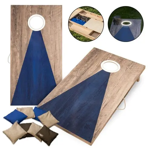 Pro Series Led 2X4 All-Wood Cornhole Set 1
