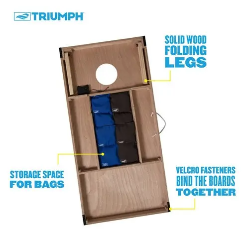 Pro Series Led 2X4 All-Wood Cornhole Set 2