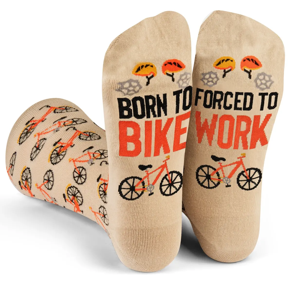 Born To Bike, Forced To Work Socks 1