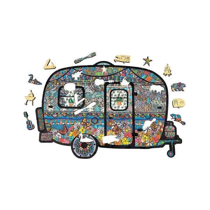 Vintage Camper Wooden Puzzle 1