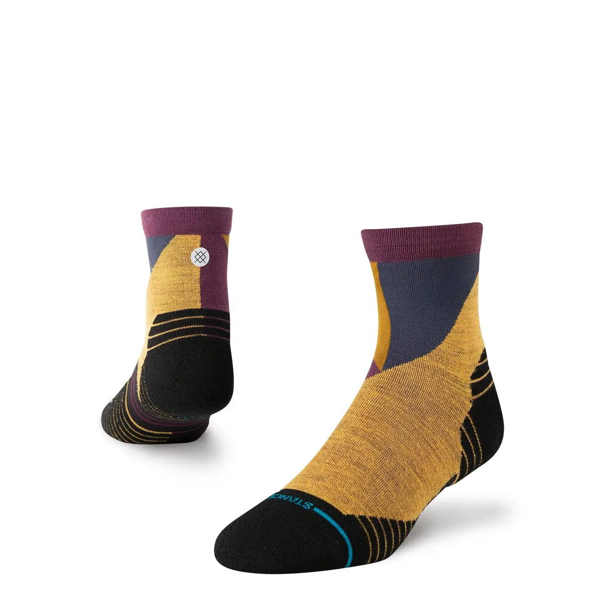 Vertical Light Performance Wool Quarter Sock 1