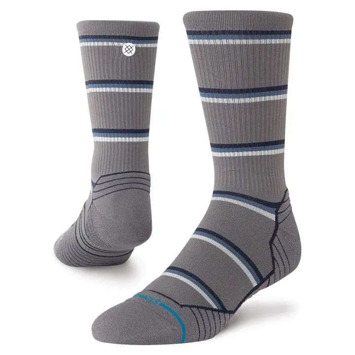 Multistripe Ribbed Light Performance Crew Socks 1