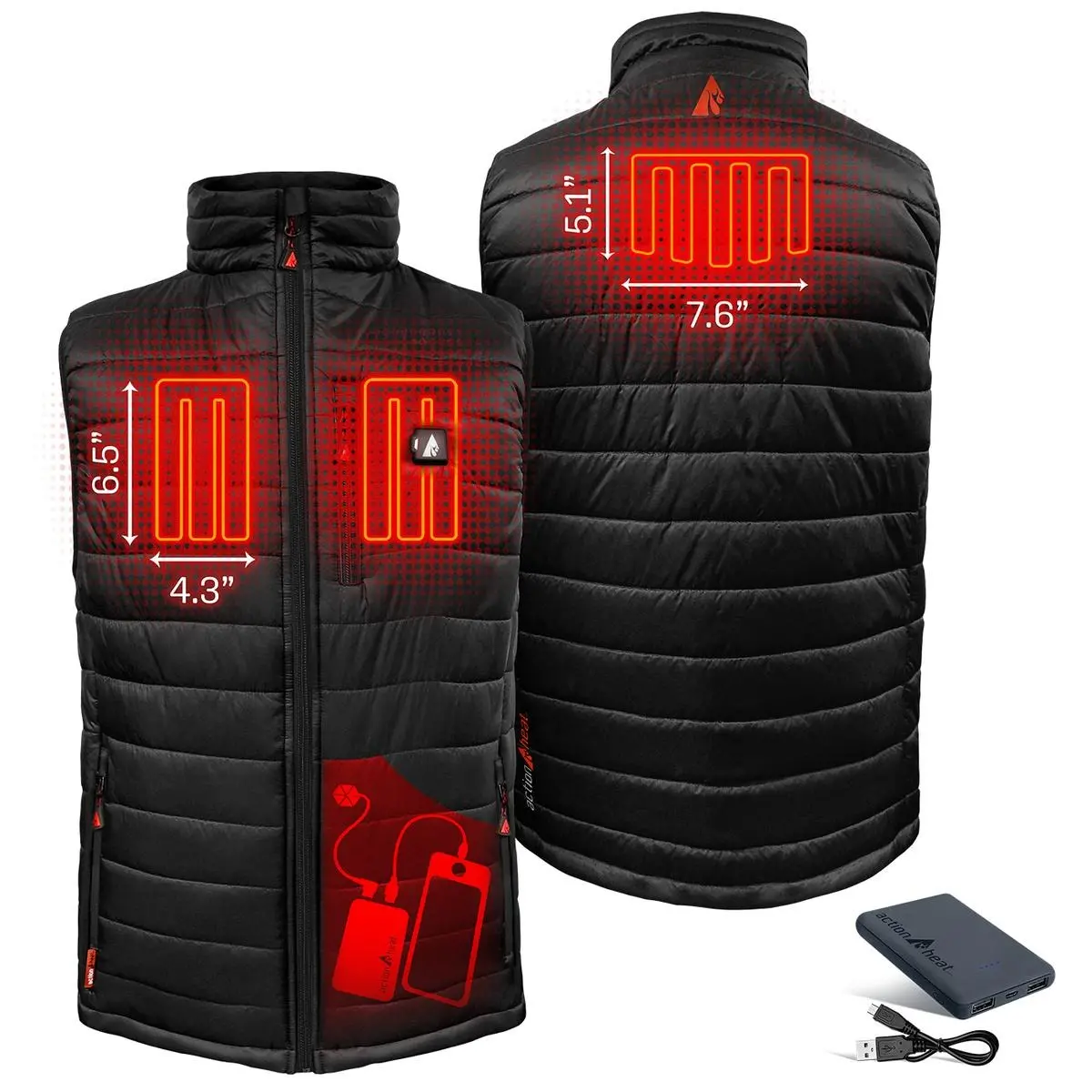 Men's Insulated 5V Battery Heated Puffer Vest 2