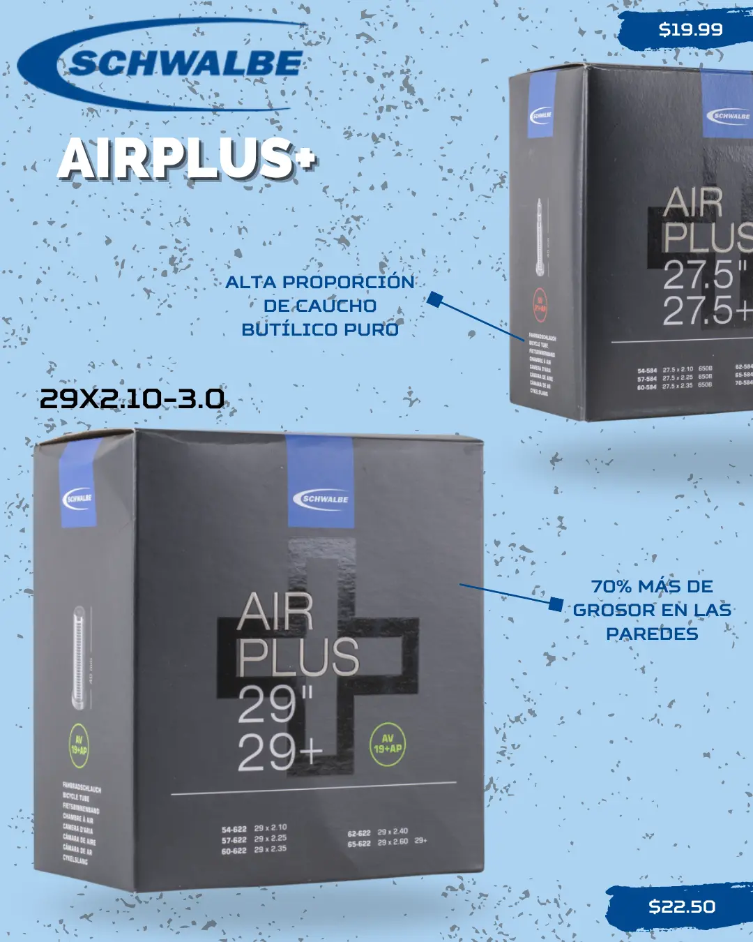 Tubos Schwalbe Airplus+ 1