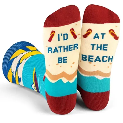 I'd Rather Be At The Beach Socks 1