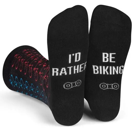 I'd Rather Be Biking Socks 1