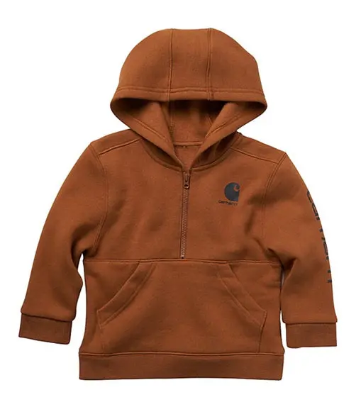 Toddler Fleece Half Zip Hooded Sweatshirt 1