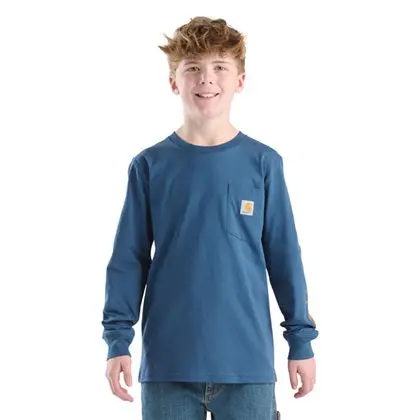Youth Long-Sleeve Graphic Pocket T-Shirt 1