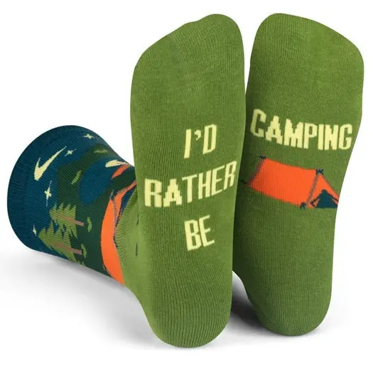 I'd Rather Be Camping Socks 1
