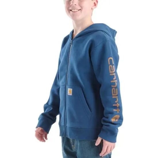 Kids' Long-Sleeve Full Zip Logo Sweatshirt 1