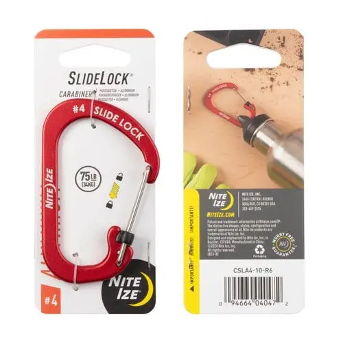 Slide Lock Aluminum Carabiner - #4 1