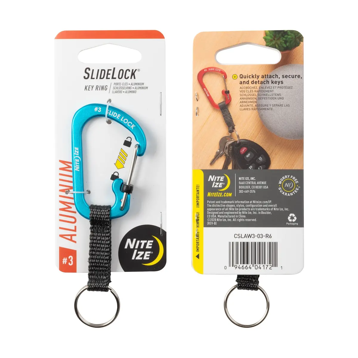 Slidelock Key Ring #3 - Aluminum 1