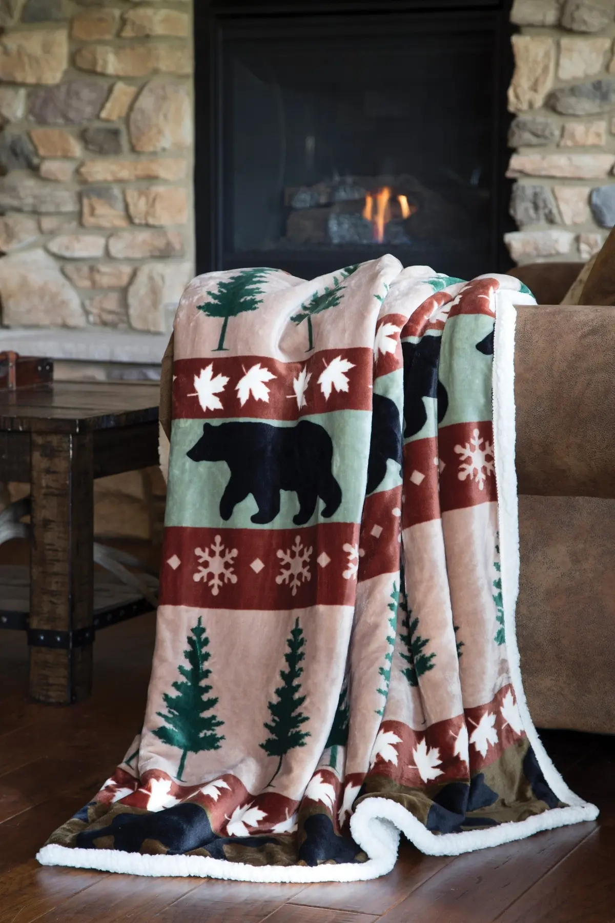 Cascade Ridge Plush Throw Blanket - 56"X 68" 1