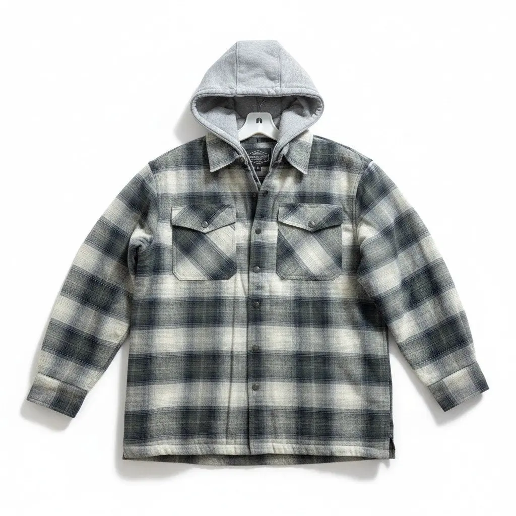 Men's Chuck Button Front Quilt Lined Hood 3