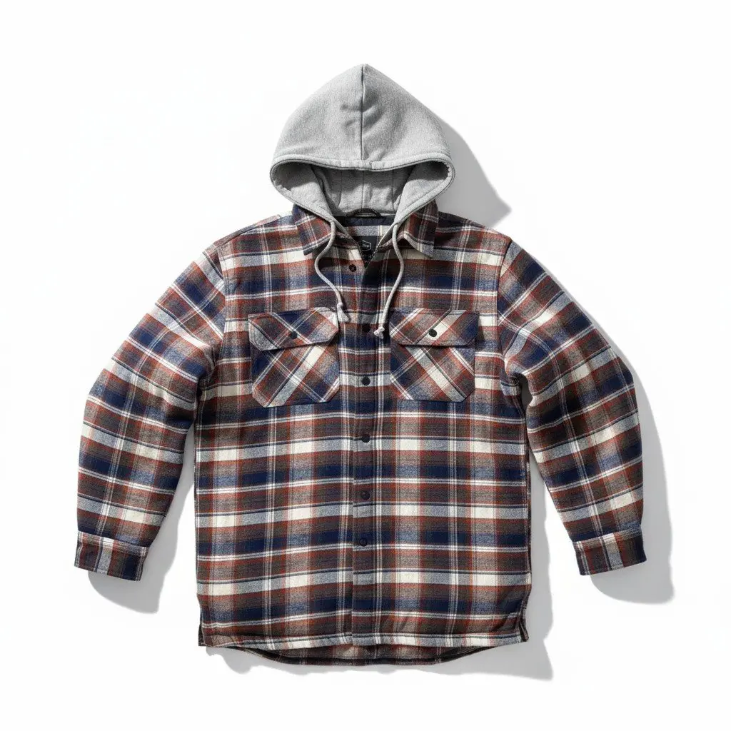 Men's Chuck Button Front Quilt Lined Hood 3