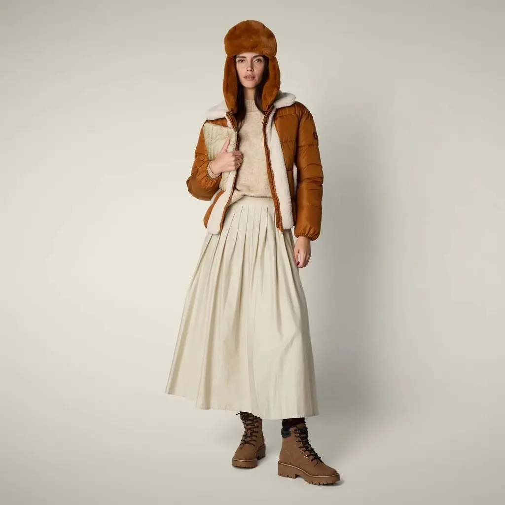 Women's Animal-Free Puffer Jacket Honey 3