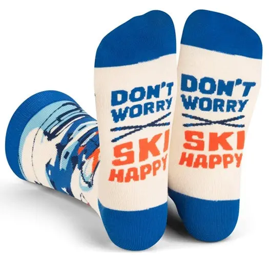 Don't Worry Ski Happy Socks 1