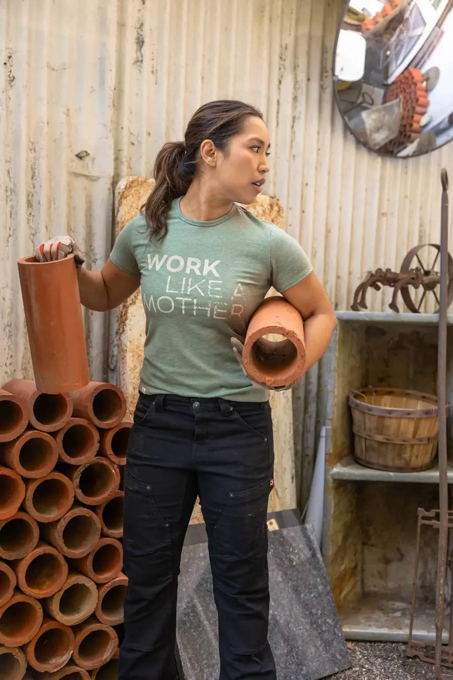 Women's Go To Work Like A Mother Graphic Work Tee 3