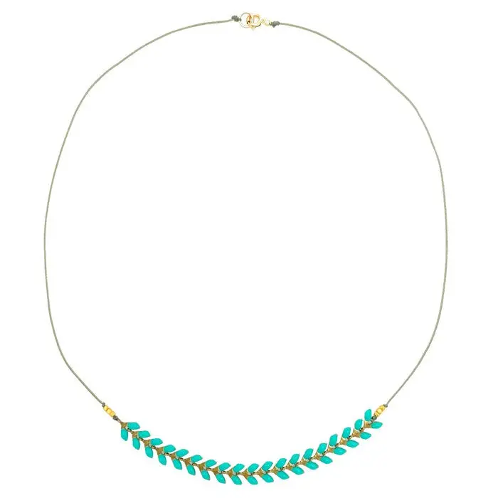 Enamel Cascade Necklace - 16" 1