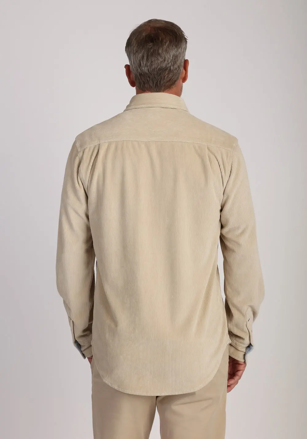 Men's Best Stretch Cord Long Sleeve Pocket Shirt 3